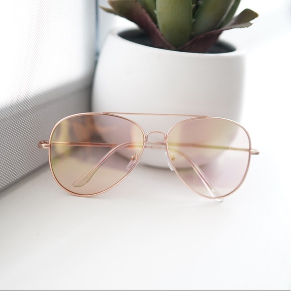 Pink Aviator Sunglasses - Picture 4 of 6